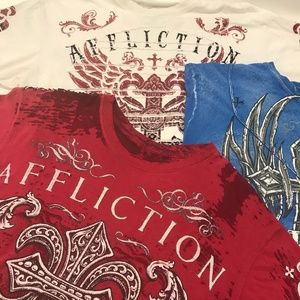 Set of three Mens' Affliction T-Shirts